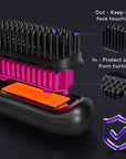Pettine per capelli lisci 2 in 1 portatile Ricarica USB